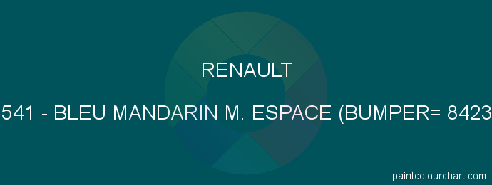 Renault paint 541 Bleu Mandarin M. Espace (bumper= 8423