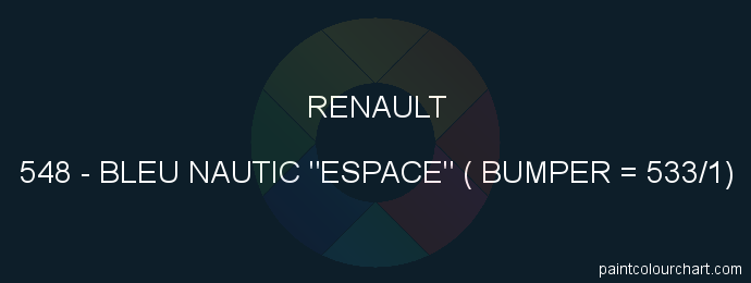 Renault paint 548 Bleu Nautic 