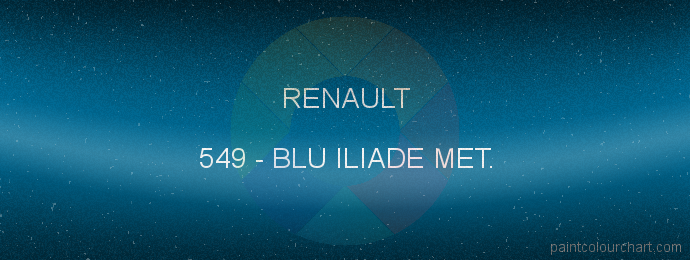 Renault paint 549 Blu Iliade Met.