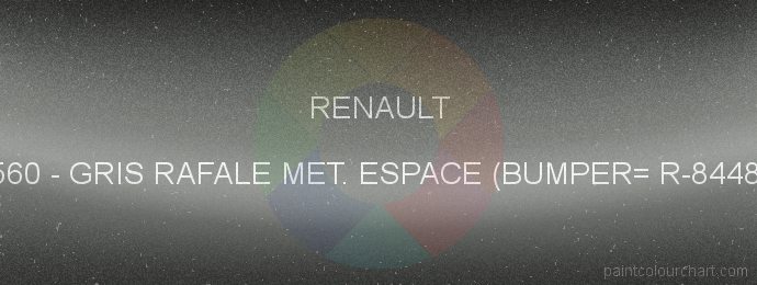 Renault paint 560 Gris Rafale Met. Espace (bumper= R-8448)