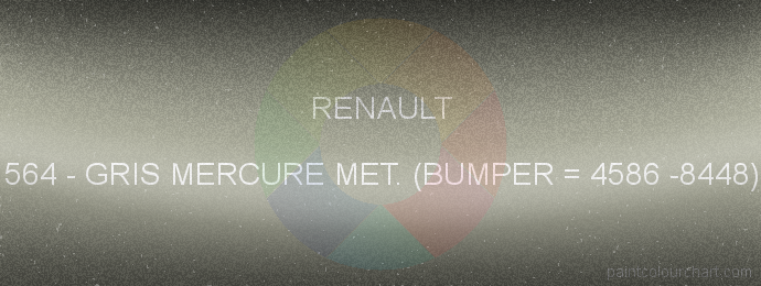 Renault paint 564 Gris Mercure Met. (bumper = 4586 -8448)