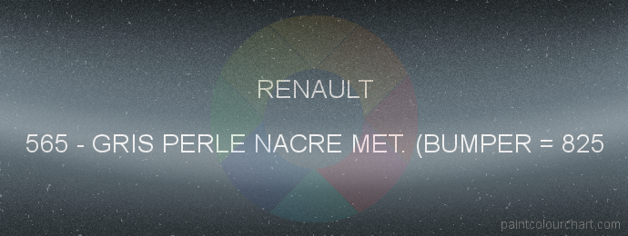 Renault paint 565 Gris Perle Nacre Met. (bumper = 825