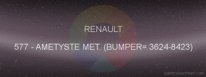 Renault paint 577 Ametyste Met. (bumper= 3624-8423)