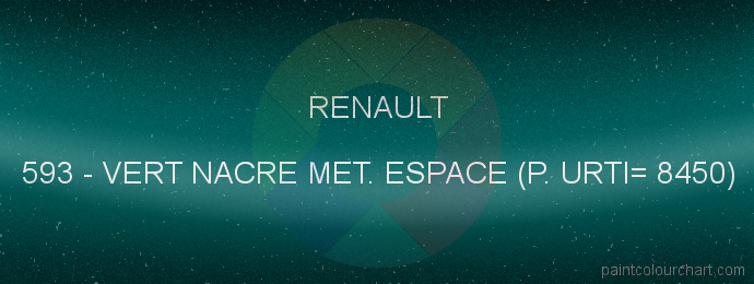 Renault paint 593 Vert Nacre Met. Espace (p. Urti= 8450)