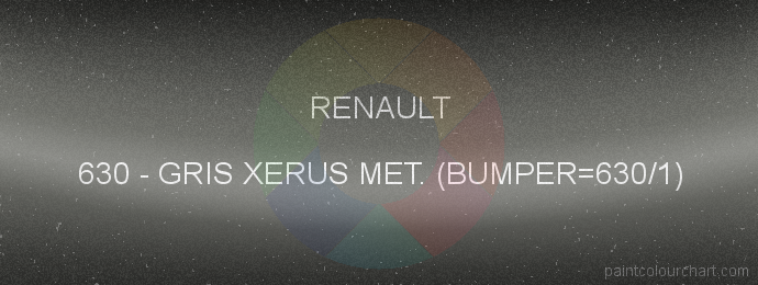 Renault paint 630 Gris Xerus Met. (bumper=630/1)