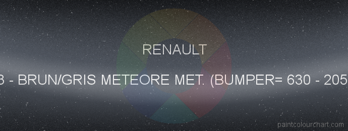 Renault paint 643 Brun/gris Meteore Met. (bumper= 630 - 20523)