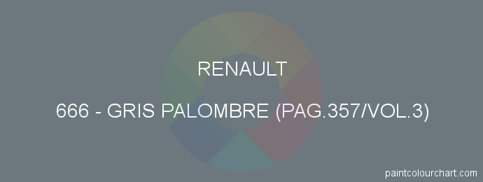 Renault paint 666 Gris Palombre (pag.357/vol.3)