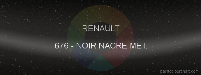 Renault paint 676 Noir Nacre Met.