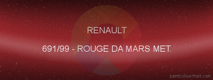 Renault paint 691/99 Rouge Da Mars Met.