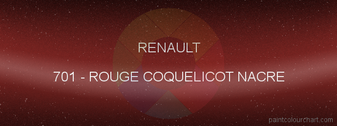 Renault paint 701 Rouge Coquelicot Nacre