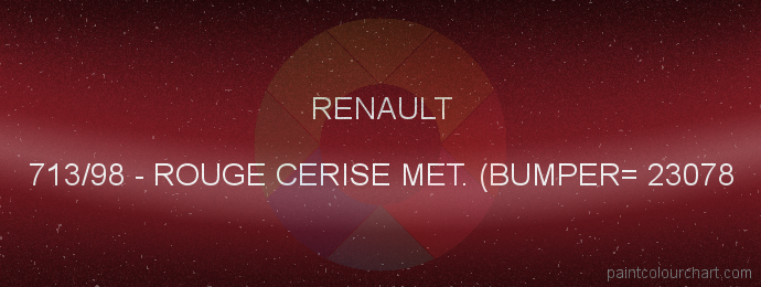 Renault paint 713/98 Rouge Cerise Met. (bumper= 23078