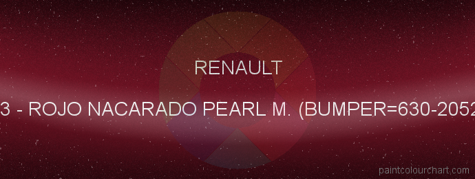 Renault paint 783 Rojo Nacarado Pearl M. (bumper=630-20523)