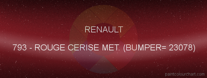 Renault paint 793 Rouge Cerise Met. (bumper= 23078)