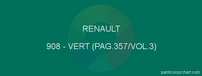 Renault paint 908 Vert (pag.357/vol.3)