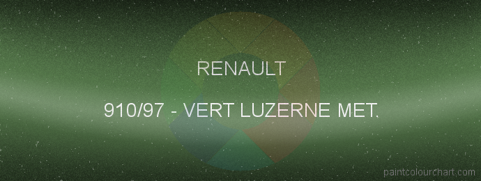 Renault paint 910/97 Vert Luzerne Met.