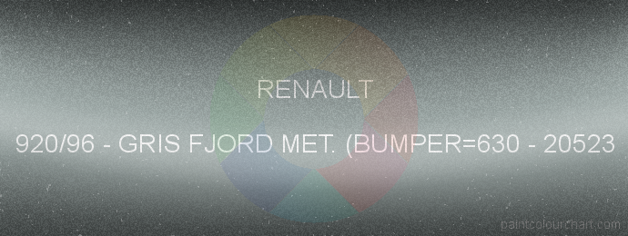Renault paint 920/96 Gris Fjord Met. (bumper=630 - 20523