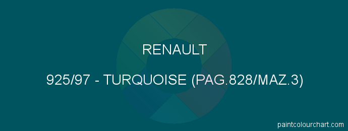 Renault paint 925/97 Turquoise (pag.828/maz.3)
