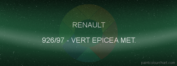 Renault paint 926/97 Vert Epicea Met.