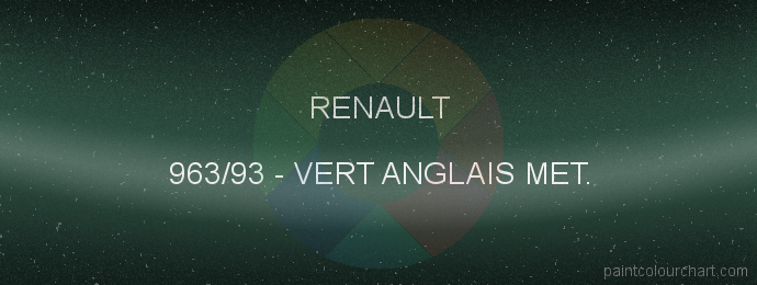 Renault paint 963/93 Vert Anglais Met.