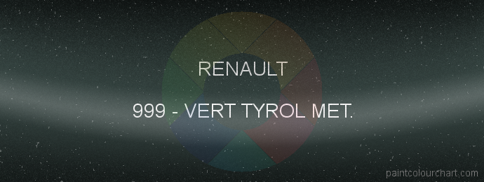 Renault paint 999 Vert Tyrol Met.