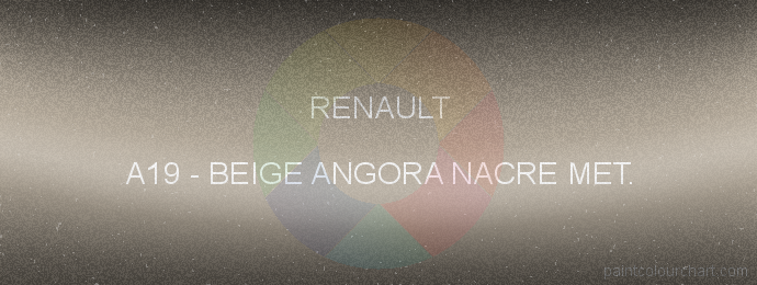 Renault paint A19 Beige Angora Nacre Met.