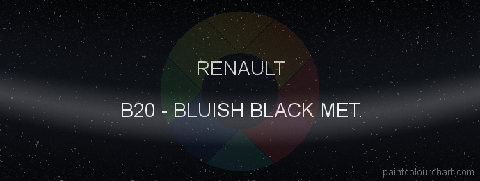 Renault paint B20 Bluish Black Met.