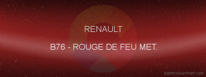 Renault paint B76 Rouge De Feu Met.