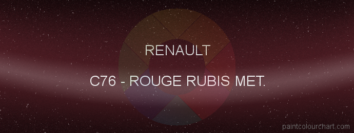 Renault paint C76 Rouge Rubis Met.