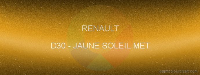 Renault paint D30 Jaune Soleil Met.