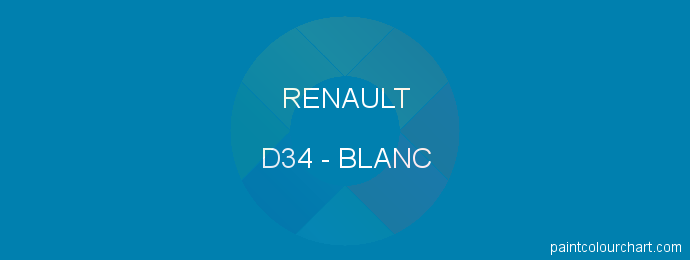 Renault paint D34 Blanc