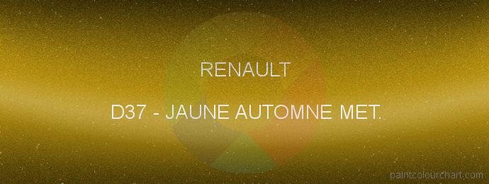 Renault paint D37 Jaune Automne Met.