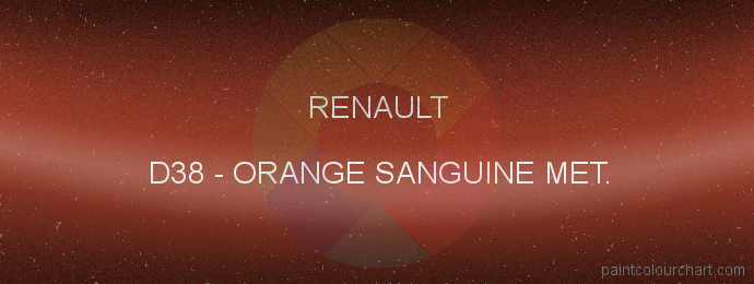 Renault paint D38 Orange Sanguine Met.