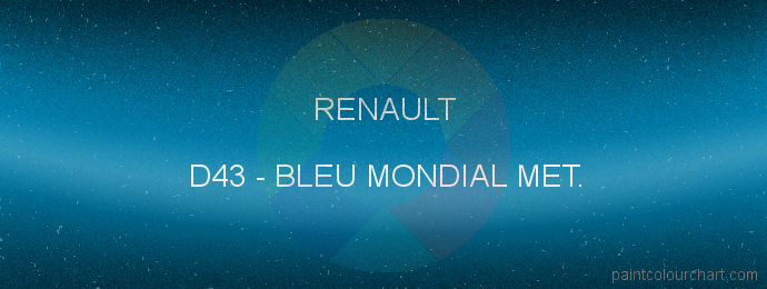 Renault paint D43 Bleu Mondial Met.