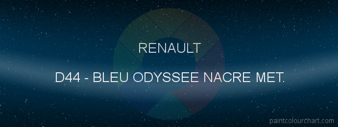 Renault paint D44 Bleu Odyssee Nacre Met.