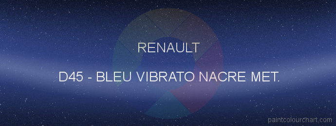 Renault paint D45 Bleu Vibrato Nacre Met.