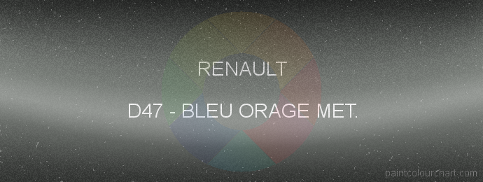 Renault paint D47 Bleu Orage Met.