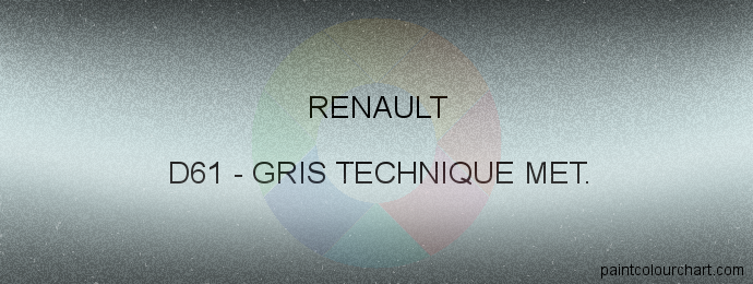 Renault paint D61 Gris Technique Met.