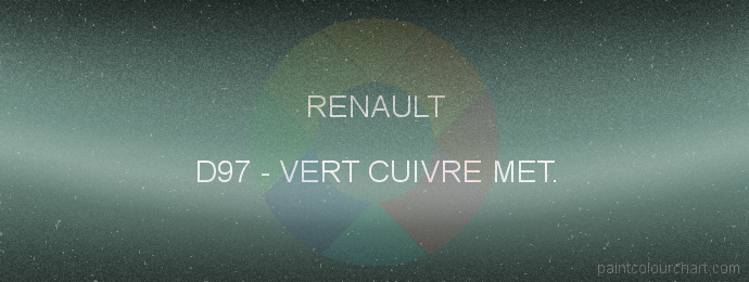 Renault paint D97 Vert Cuivre Met.