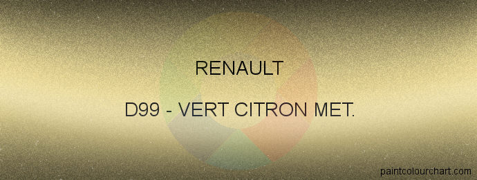 Renault paint D99 Vert Citron Met.