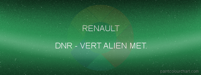 Renault paint DNR Vert Alien Met.
