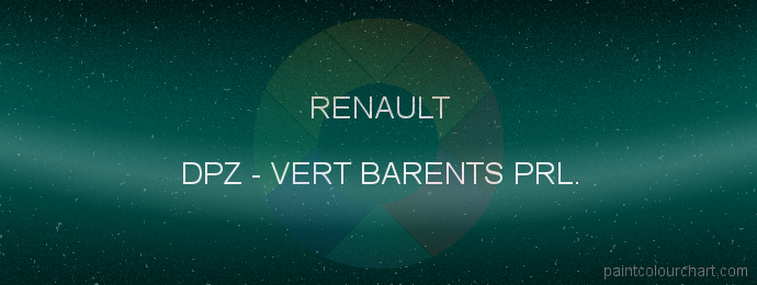 Renault paint DPZ Vert Barents Prl.
