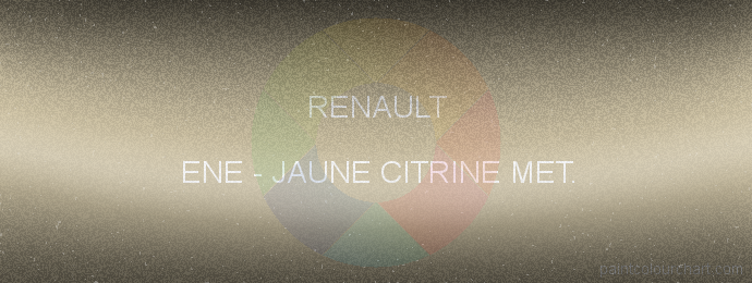 Renault paint ENE Jaune Citrine Met.