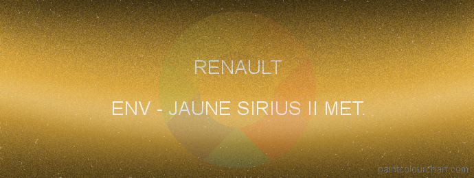 Renault paint ENV Jaune Sirius Ii Met.