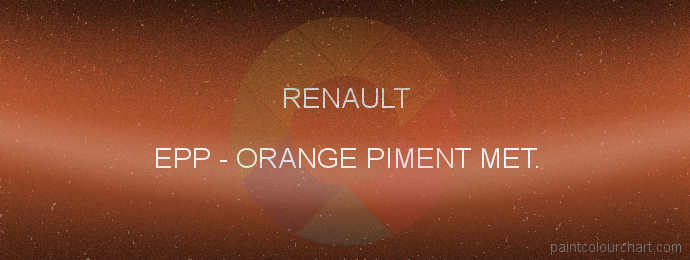 Renault paint EPP Orange Piment Met.