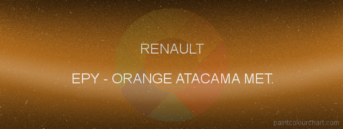 Renault paint EPY Orange Atacama Met.
