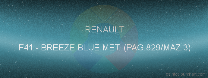 Renault paint F41 Breeze Blue Met. (pag.829/maz.3)