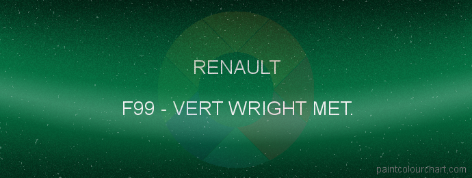 Renault paint F99 Vert Wright Met.