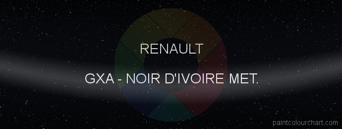 Renault paint GXA Noir D'ivoire Met.