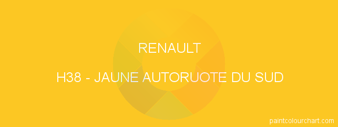 Renault paint H38 Jaune Autoruote Du Sud