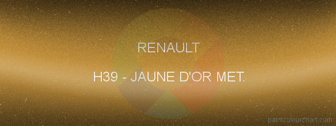 Renault paint H39 Jaune D'or Met.
